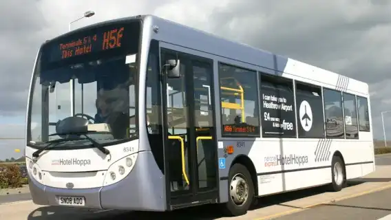 one-way bus from London Heathrow Airport to nearby hotels