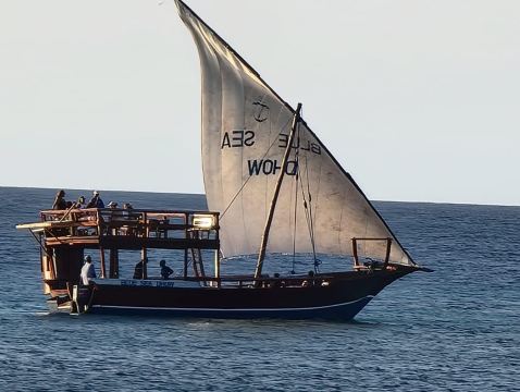 Zanzibar Sunset With Dhow Boat