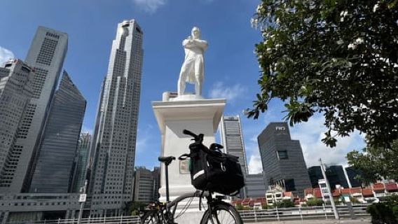 Recorrido en bicicleta Brompton por Singapur desde Rail Corridor, ¡con comida!