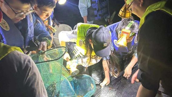 Wanning, Hainan: Erlebnis der Gezeitenfischerei auf der Halbinsel Shenzhou (Professioneller Gezeitenfischer + Bootstransfer + vollständige Ausrüstung / 2-3 Stunden Erlebnis + Erfolgsgarantie + kostenlose Zubereitung des Fangs)