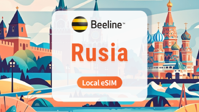 eSIM Rusia Beeline | IP Lokal dengan Latensi Rendah | 7/10/15 Hari | QR Instan