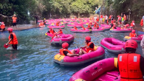Direct from Shenzhen/Guangzhou downtown to Qingyuan Gu Long Xia rafting + grand waterfalls + QQ speed