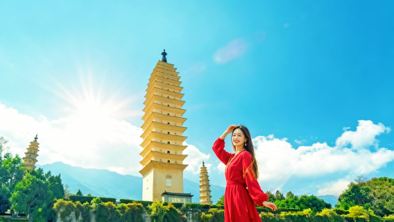 Lawatan Sehari Tiga Pagoda dan Tasik Erhai: Tiga Pagoda Kuil Chongsheng + Xizhou + Pelayaran Besar Tasik Erhai + Pulau Budaya Nanzhao