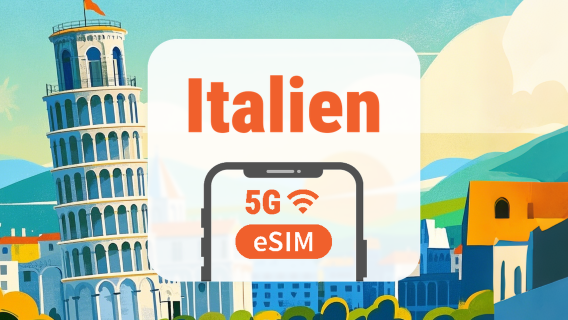 Italien 5G eSIM | Dual-Netzwerk • KI-Apps & TikTok | 1–30 Tage | QR-Code