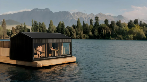 Schwimmende Sauna-Erfahrung auf dem Lake Wakatipu in Queenstown, Neuseeland | Eintauchen in die natürliche Heilung mit Seeblick