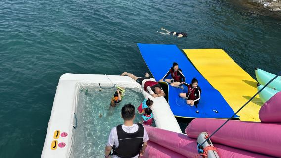 萬寧加井島出海-雙體帆船滑梯艇超大視角包船/船出海3小時+浮潛海釣+水上電單車+玻璃船