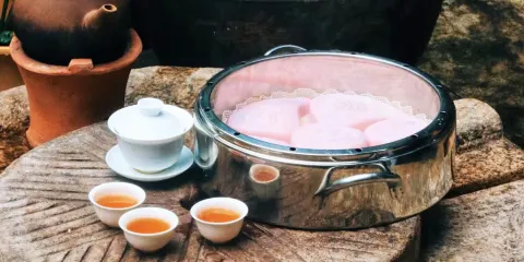 老宅紅桃粿製作+功夫茶體驗【百年老宅+現做現吃】