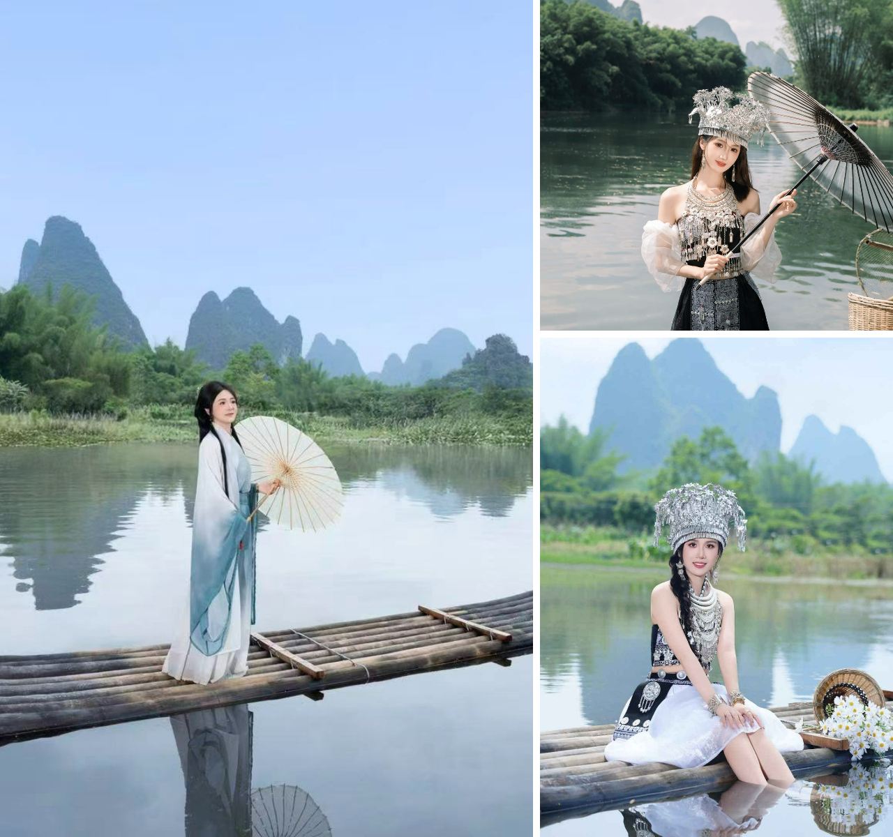 Yangshuo Shili Gallery Trip Moments[Guilin Yangshuo Hanfu Trip Moments + Hanfu Rental + Optional Photographer Outdoor Shoot Experience + Bamboo Raft Experience]