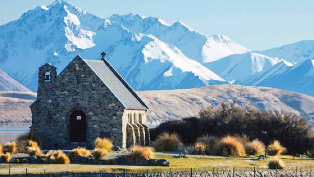 New Zealand Queenstown pergi-balik: Gunung Cook + Tasik Pukaki + Gereja Good Shepherd sewaan peribadi tersuai