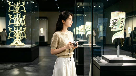 Charterfahrt in Chengdu ● Tagesausflug zum Sanxingdui-Museum + Du Fu Cottage + Wenshu-Kloster ● Privattour in Sichuan