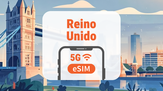 Reino Unido 5G eSIM | Triple Red • Apps de IA y TikTok | 1–30 Días | Código QR