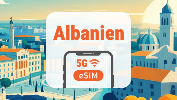 Albanien 5G eSIM | Dual-Netzwerk • KI-Apps & TikTok | 1–30 Tage | QR-Code