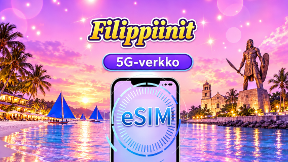 Filippiinit | 5G/4G eSIM | Päiväpaketti/Data-paketti | 24 tunnin laskutus | 1–30 päivää | QR-koodi