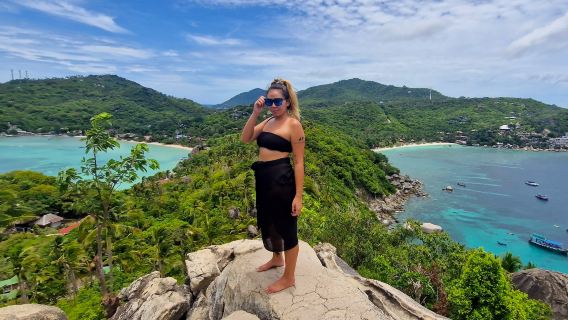 From Koh Tao: Sightseeing Tour with Snorkel by Private Car