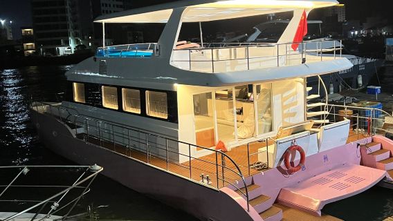 【惠州遊艇出海】惠州雙月灣星翔遊艇全新60尺豪華遊艇包船出海+海釣+水上滑梯+KTV