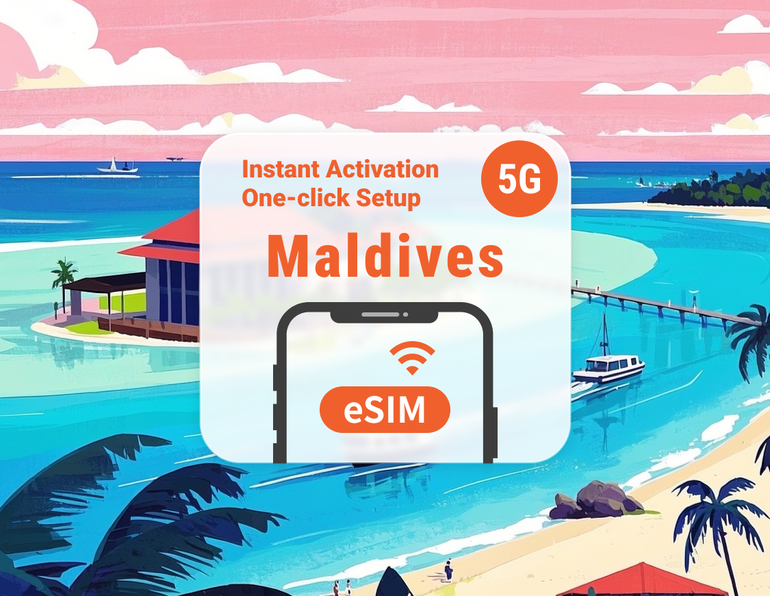 eSIM 5G Мальдивы | Поддержка ChatGPT и TikTok | 1–30 дней | Мгновенный QR