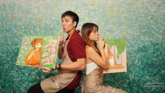 เวิร์กช็อป Couple Art Jamming โดย Paintblush Singapore