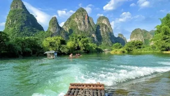 Yangshuo Private Day Tour | Yulong Rvier Bamboo Rafting & Silver Cave & Ruyi Peak