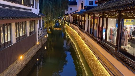 Von Suzhou aus: Tagesausflug mit Privattransfer zum Humble Administrator's Garden, Pingjiang Road, Panmen-Tor und Zhouzhuang