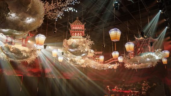 広東広州星河粤宴・没入型体験宮廷の饗宴【高級グルメ+宮廷楽舞+オプションで漢服着付け体験】