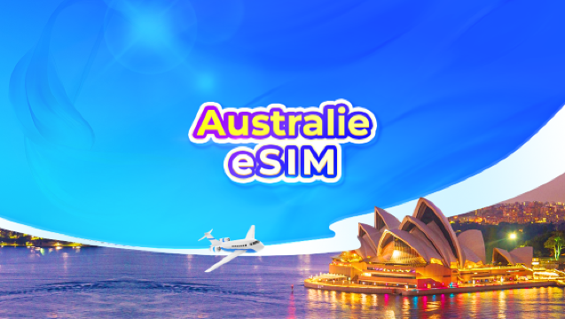 eSIM 5G en Australie | Forfait journalier/data | 1-30 jours | Facturation horaire 24/24 | Code QR