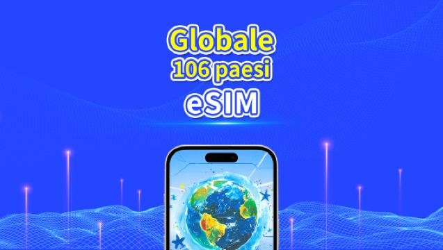 eSIM di 106 paesi in tutto il mondo | 4G/5G | rete ad alta velocità | Pacchetto dati giornaliero/totale | Fatturazione 24 ore | 1-30 giorni | codice QR