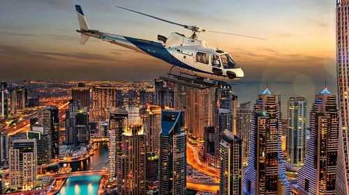 Falcon heli Dubai palm island atl helicopter - join-in/charter optional 7