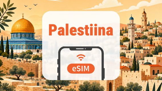 Palestiina 5G eSIM | Kaikki AI & TikTok | 1–30 päivää | QR-koodi