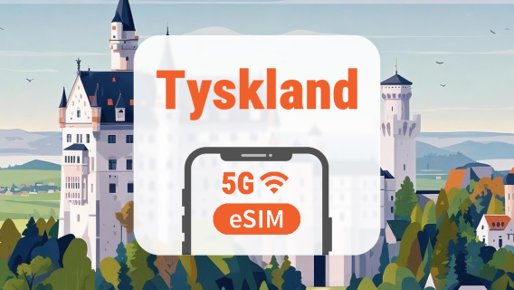 Tyskland 5G eSIM | Dubbla nätverk • Alla AI & TikTok | 1–30 dagar | QR-kod