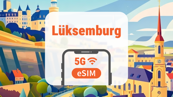 Lüksemburg 5G eSIM | Çift Şebeke • Tüm AI & TikTok | 1–30 Gün | QR Kod