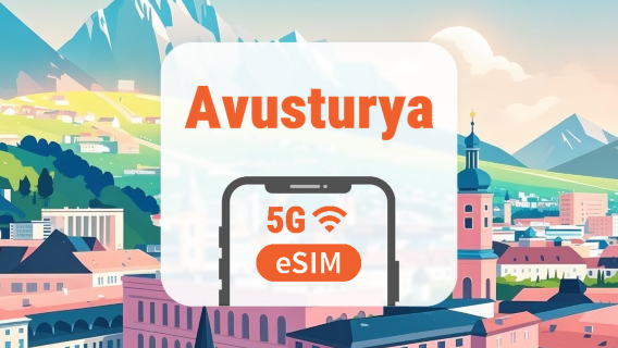 Avusturya 5G eSIM | Çift Şebeke • Tüm AI & TikTok | 1–30 Gün | QR Kod