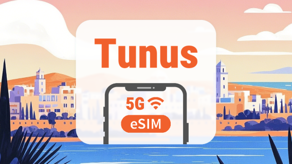 Tunus 5G eSIM | Çift Şebeke • Tüm AI & TikTok | 1–30 Gün | QR Kod