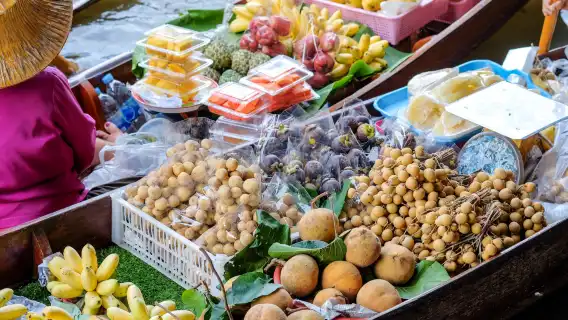 探索曼谷熱門兩市場：曼谷丹嫩沙多水上集市+美功鐵道市場一日遊