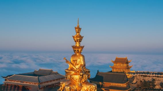 Group for 8 people - 1-day tour to Mount Emei Golden Summit and Leshan Giant Buddha with refreshment break, admission ticket and English guide included