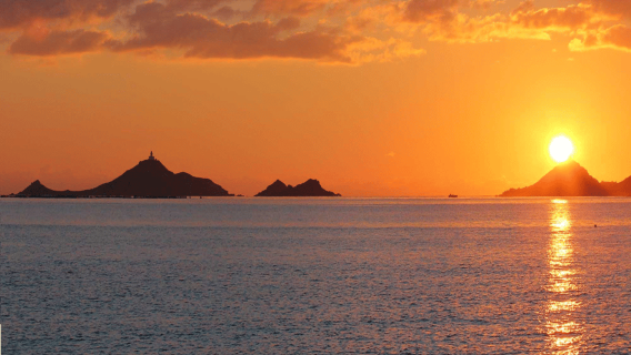 Admire the sunset over the Sanguinaires Islands from Ajaccio