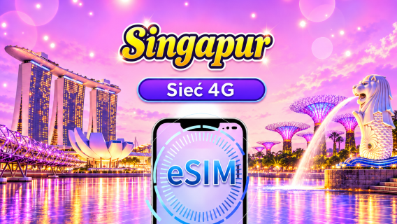 Singapur 4G eSIM | Obsługuje TikTok & ChatGPT | Dzienny pakiet danych / Pakiet danych łącznych | Rozliczanie co 24 godziny | 1–30 dni | Kod QR