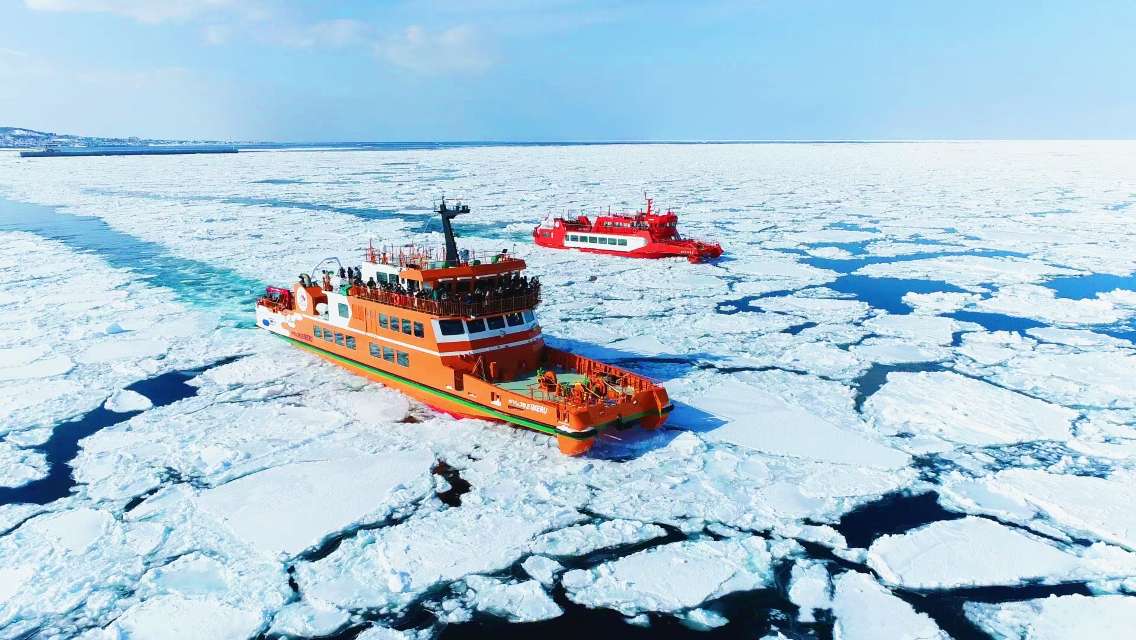 北海道冬季限定IMERU號流冰觀光破冰船+層雲峽冰瀑祭一日遊