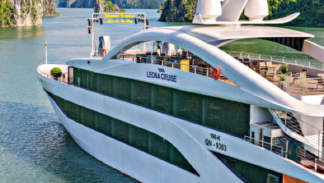 เรือสำราญ Leona วันเดียวที่อ่าวหะล็อง | ถ้ำซุงซอต เกาะติต๊อป และพายเรือคายัค | มีบริการรถรับส่งจากฮานอยไม่บังคับ