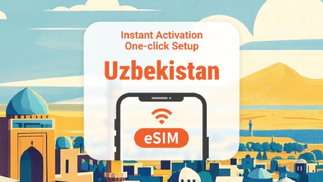 Uzbekistan eSIM | Full AI & TikTok Access | 1–30 Days | QR Code