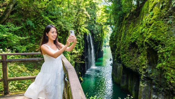 [Partenza Garantita] Tour Giornaliero al Cratere del Monte Nakadake + Takachiho + Amanoiwato da Fukuoka