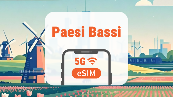 Paesi Bassi 5G eSIM | Doppia Rete • AI & TikTok | 1–30 Giorni | Codice QR