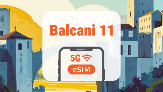 Balcani 11 Paesi 5G eSIM | AI & TikTok | 1–30 Giorni | Codice QR