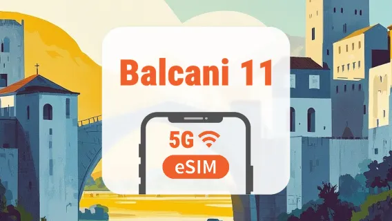 Balcani 11 Paesi 5G eSIM | AI & TikTok | 1–30 Giorni | Codice QR
