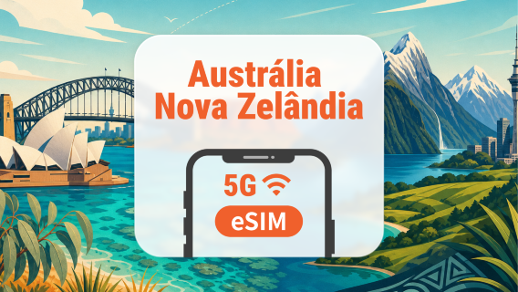 Austrália & Nova Zelândia 5G eSIM | Todos os AI & TikTok | 1–30 Dias | Código QR