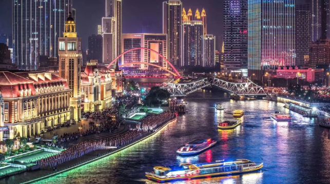 天津之眼摩天輪夜景+夜景海河遊船+古文化街一日夜遊∣私家團