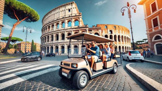 Roma: Tour notturno in golf cart