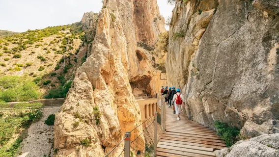 El Chorro: visita guiada al Caminito del Rey con autobús lanzadera
