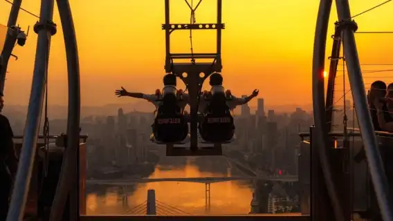 【重慶】來福士廣場探索艙·雲端樂園門票（270° 環幕視野+高空懸空步道+造型獨特+全透明玻璃平台）