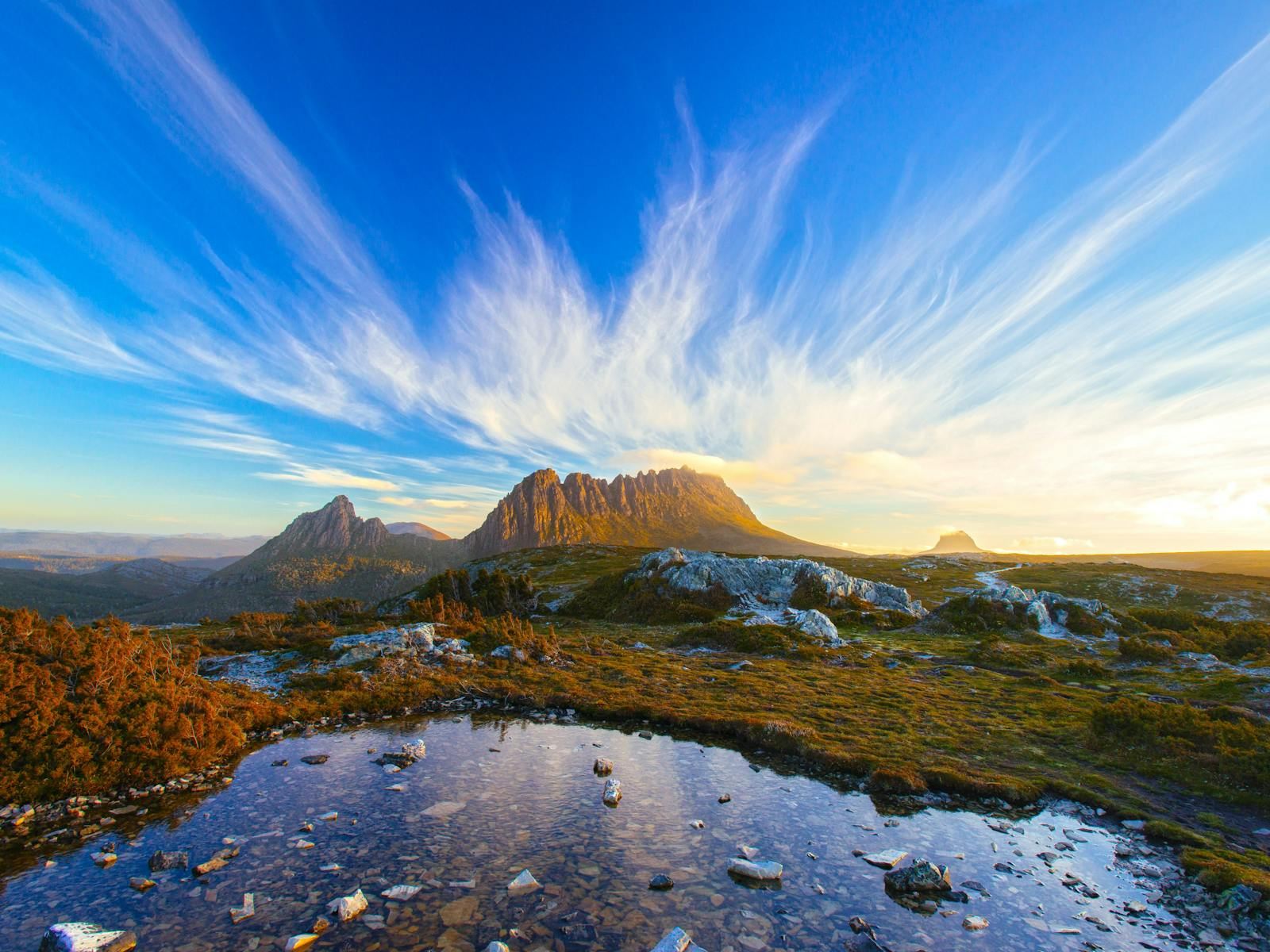 Tour por la Montaña Cradle y el pueblo de murales de Sheffield en Tasmania, Australia [incluye traslados desde el centro de la ciudad]