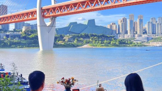 Chongqing Wharf Teahouse (Hongya Cave Branch) & Scenic Tea Spot (featuring local snacks with tea, scenic views while sipping tea, folk culture experiences, and an immersive retro Chinese ambiance)